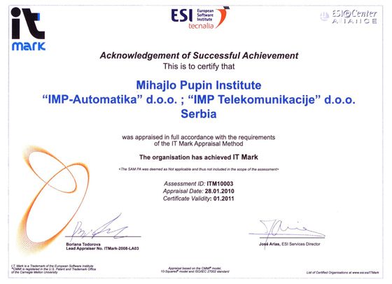 IT Mark certificate